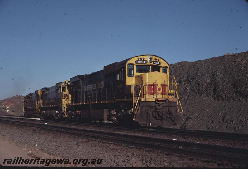 T02902
Hamersley Iron Alco locomotives M636 class 4054 triple heading, Paraburdoo
