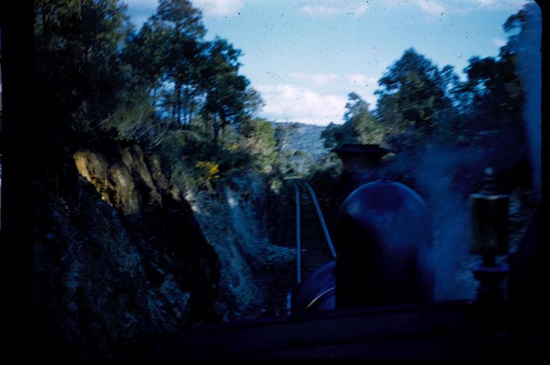 T03036
Millars Jarrahdale bush line, view forward from loco
