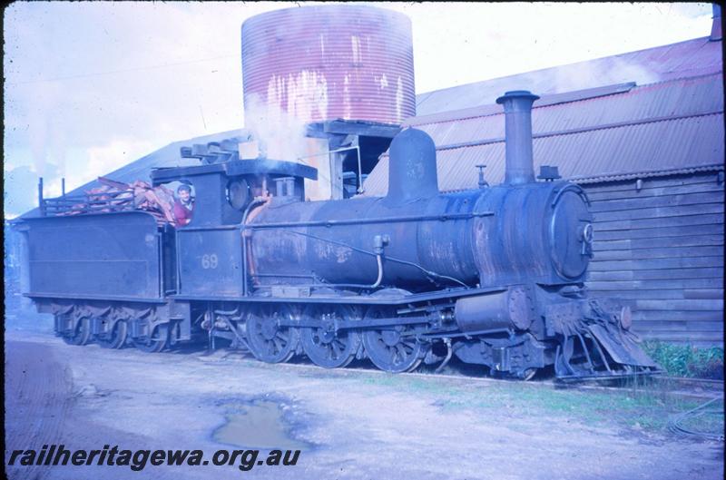 T03072
Millars loco No.69, Palgarup Mill, side and front view
