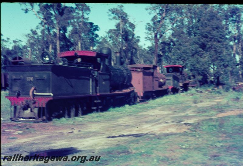 T03108
YX class 176 with other stowed locos, Manjimup, rear view
