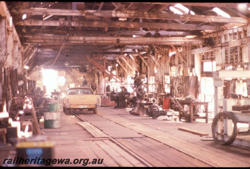 T03125
Millars workshops, Yarloop, internal view.
