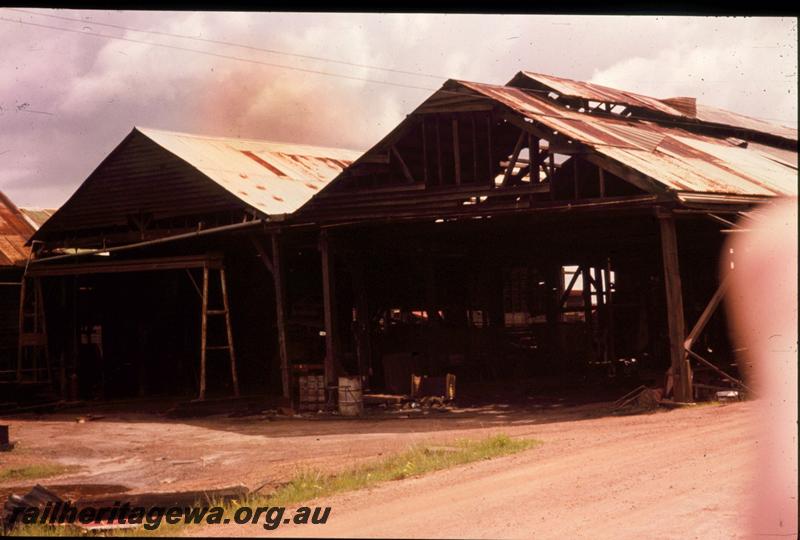 T03128
Millars Workshops, Yarloop, general view of end of main workshop
