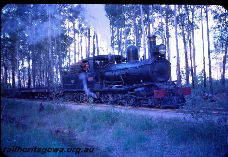 T03137
SSM loco No.2 hauling empty log train, Deanmill line, Manjimup
