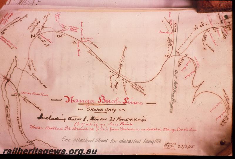 T03151
2 of 9 photos of maps of Millars railway lines between Yarloop and Nanga mill
