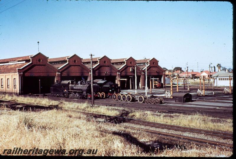 T03165
FS class & D class locos, on apron in front of the East Perth loco sheds
