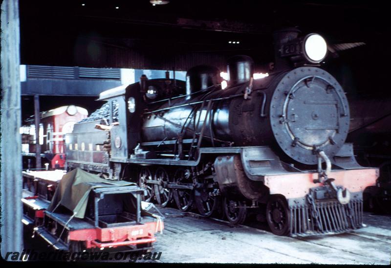 T03178
MRWA D class 20, side and front view, in loco shed
