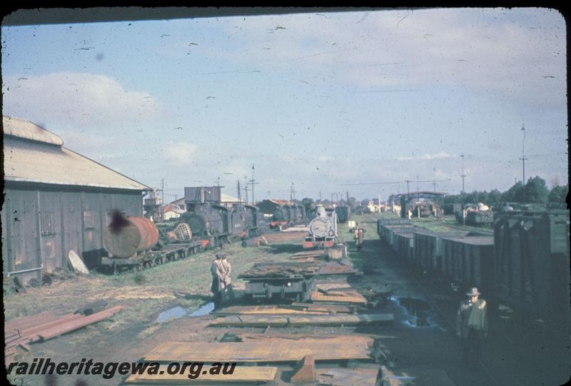 T03196
MRWA locos line up out of service, Midland Railways loco depot, Midland
