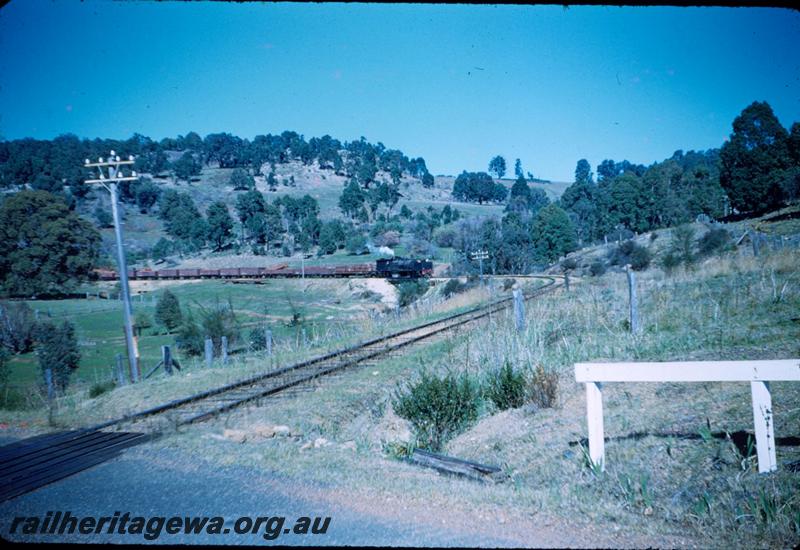 T03255
MSA class Garratt loco, near Dwellingup, PN line, descending with a goods train
