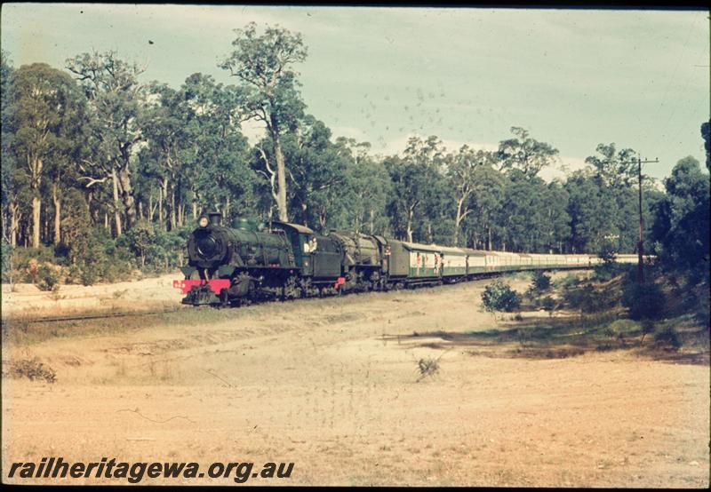 T03308
W class 943, double heading with V class 1217,BN line, ARHS tour train to Collie, 
