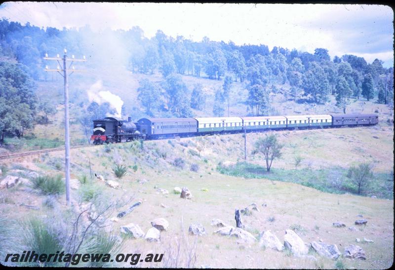 T03333
MSA class 499 Garratt loco, ARHS tour train, en route to Dwellingup, PN line
