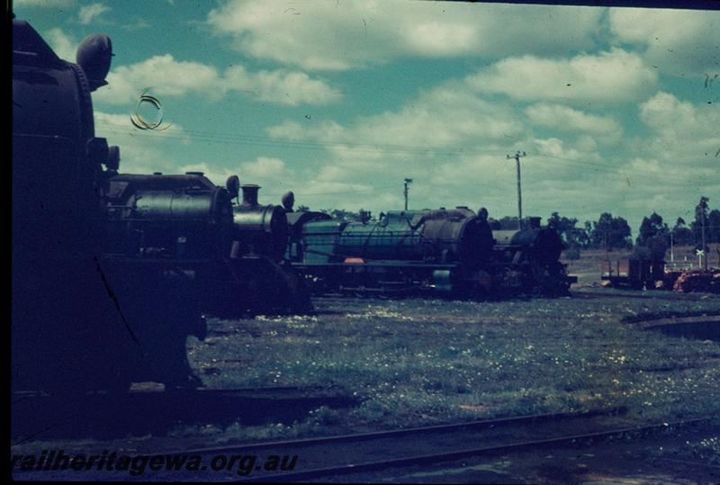 T03357
Line up of locos around turntable, Loco Depot, Collie
