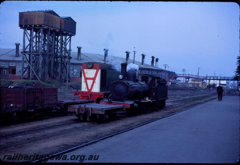 T03491
Y class 1106, G class 108, water towers, roundhouse, Bunbury
