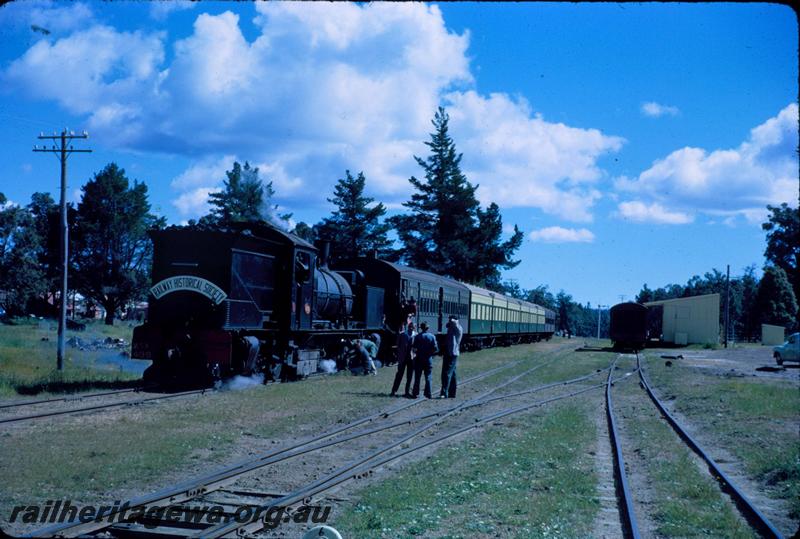 T03533
MSA class 499 Garratt loco, goods shed, Dwellingup yard, PN line, ARHS tour train to Dwellingup.
