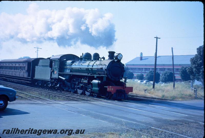 T03570
P class 503, Midland Junction, departing for Perth with a passenger train. 
