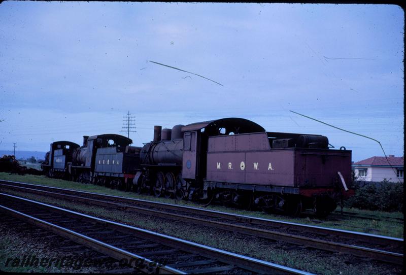 T03643
MRWA loco C class 18, Belmont Branch, Bayswater, awaiting scrapping, side and end view
