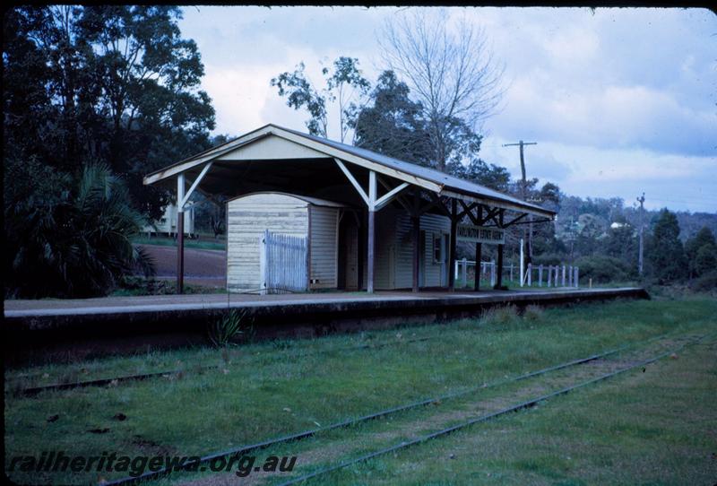 T03661
Station buildings, Darlington, M line, view from trackside looking east. Buildings occupied by the 