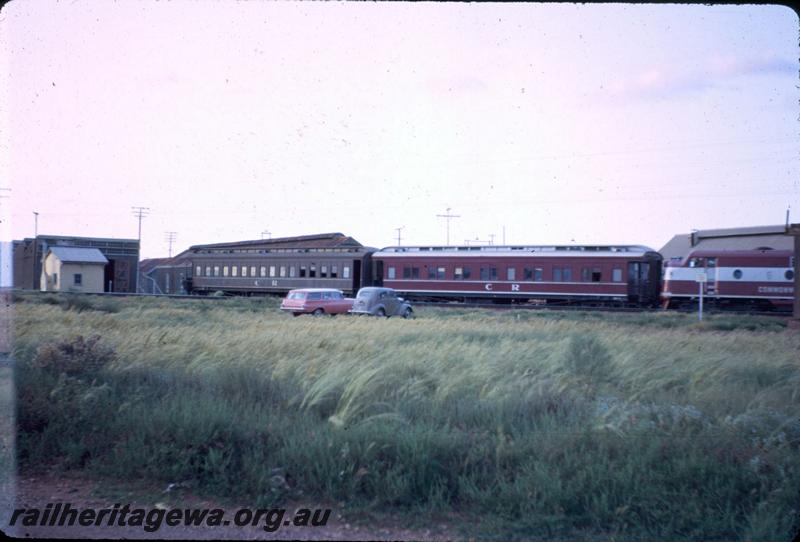 T03697
Commonwealth Railways (CR) carriages off No.568 Fast mixed train, Parkeston
