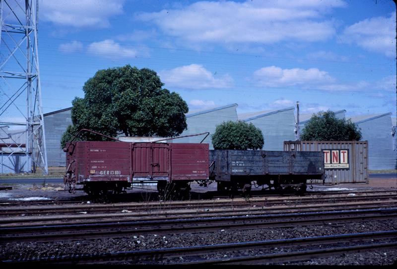 T03753
GER class 13100, GC class 40180, (ex MRWA Ac class) Maylands yard. Massey Harris (Ferguson) building in background
