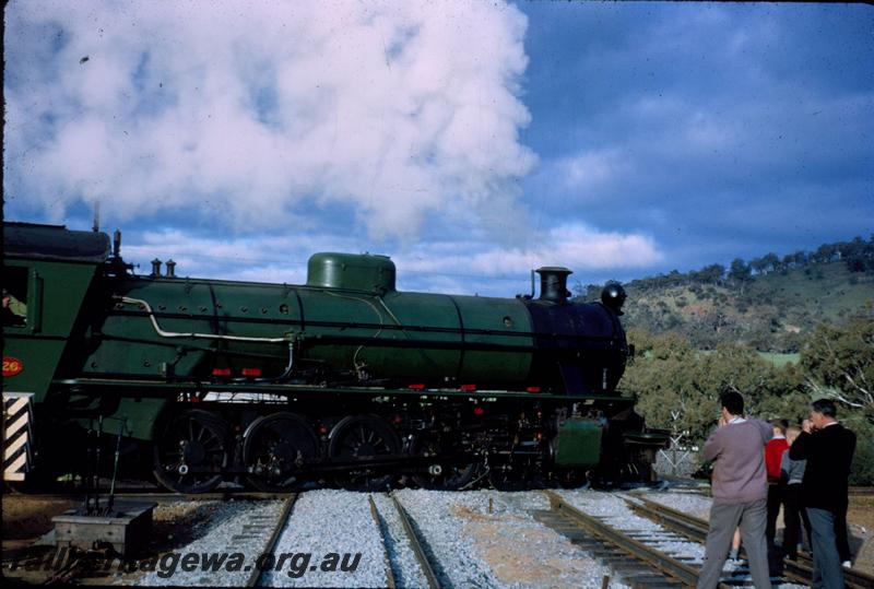 T03772
W class 926, crossing the new dual gauge, Toodyay, CM line, ARHS tour train.
