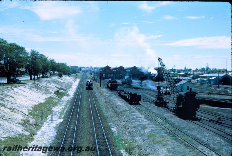 T03815
Loco depot, East Perth, overall view looking north from the Summer Street bridge east
