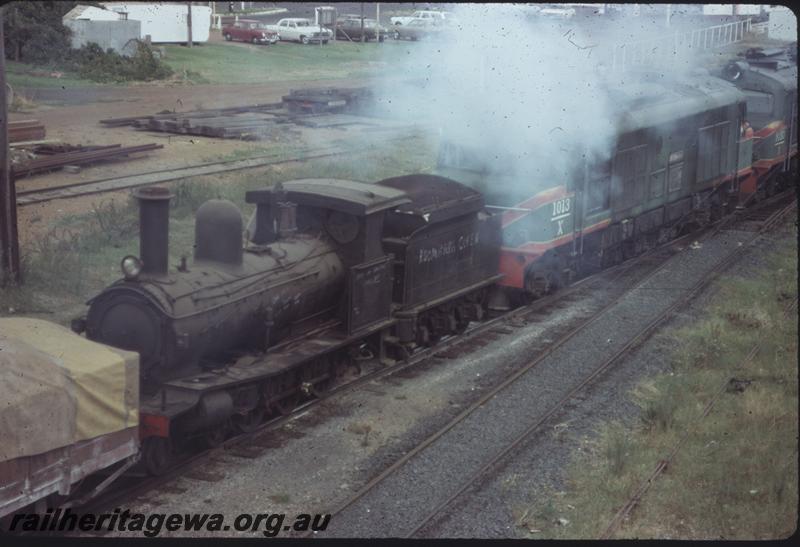 T03911
G class 123, in train being shunted by X class 1013 