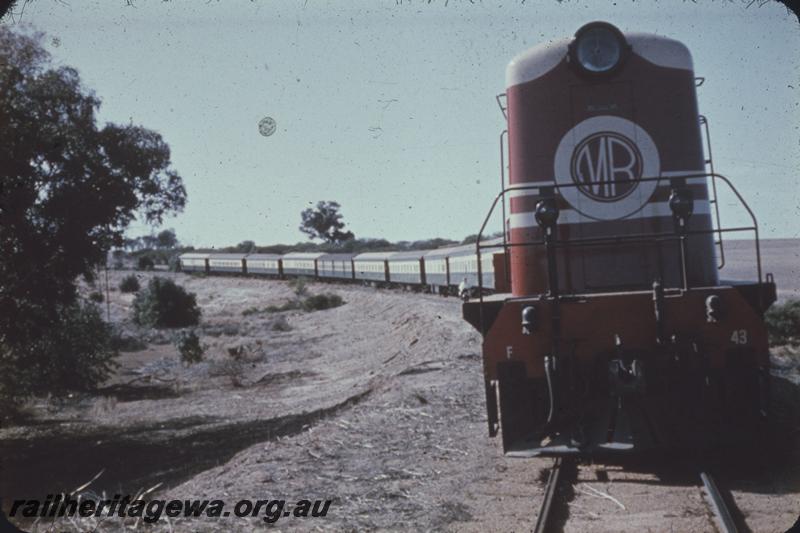 T03941
MRWA loco F class 43, Strawberry, MR line, head on view, ARHS tour train
