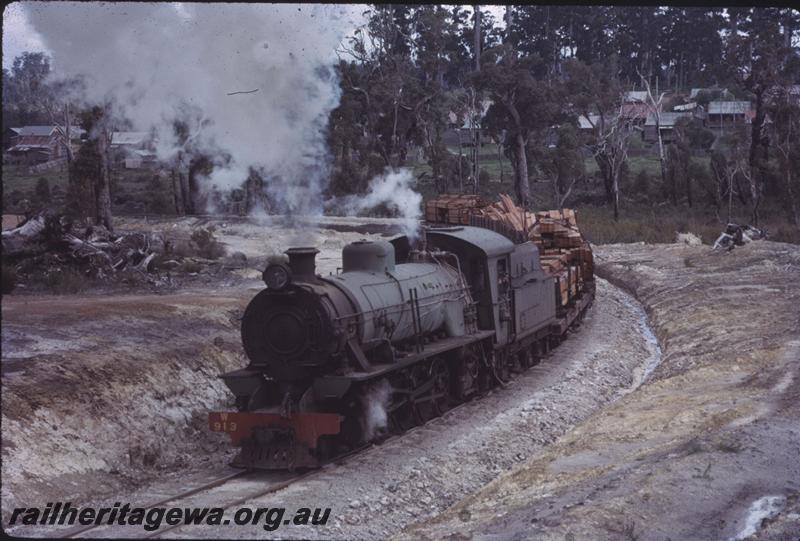 T03960
W class 913, timber train, PP line
