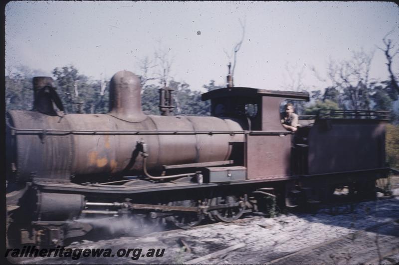 T03962
Loco No.109, G 131 on buffer beam, tender from A class loco, Northcliffe, PP line, side view
