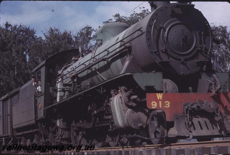 T03969
W class 913, PP line, goods train with a MRWA van in consist, taken after T3957
