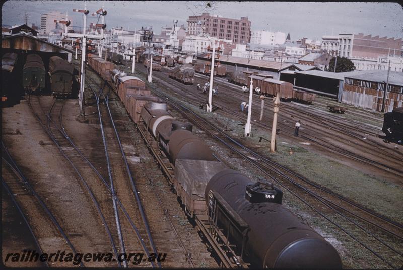 T03973
Perth Goods Yard looking east, shows carriage sheds, elevated view
