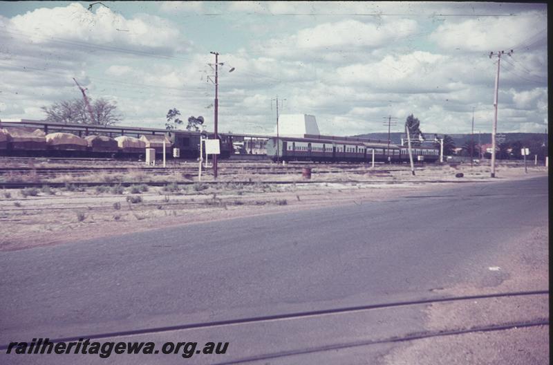 T04021
Overall view of Midland Station with rake of suburban carriages in view, taken from Montreal Street
