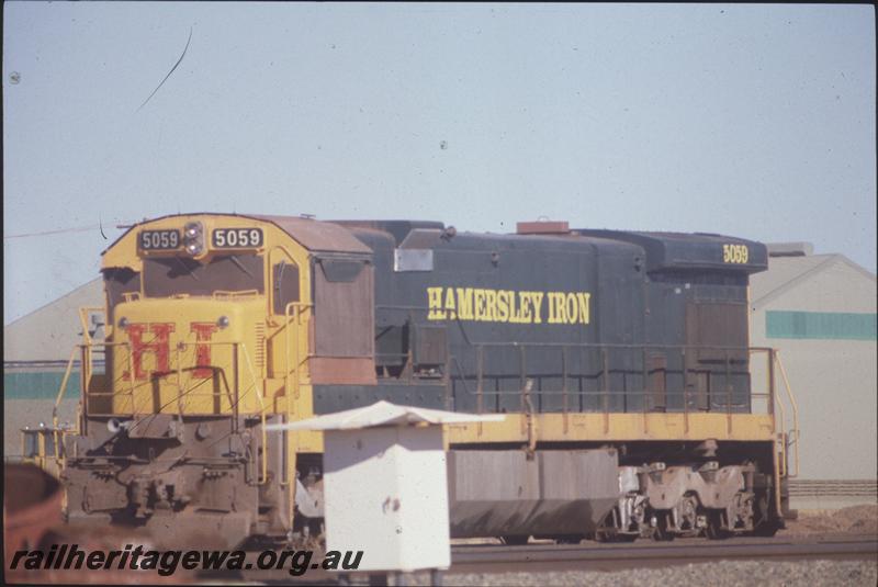 T04039
Hamersley Iron GE loco C36-7 class 5059, stored due to an export downturn, Seven Mile Workshops
