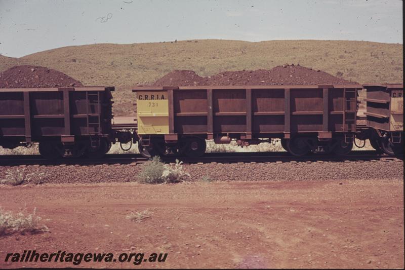 T04191
Cliff's Robe River Iron Associates ore wagon number 731 loaded with ore, Cape Lambert
