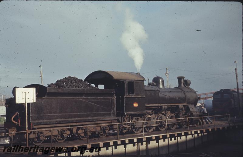 T04260
FS class 452 on turntable, East Perth loco depot, end and side view
