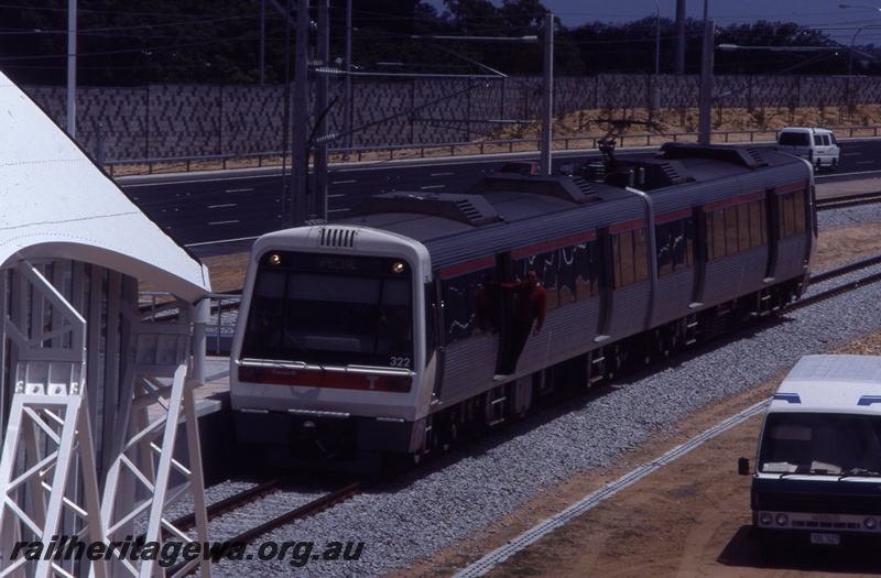 T04342
AEB class 322 electric railcar on trial run, Leederville, NSR line.
