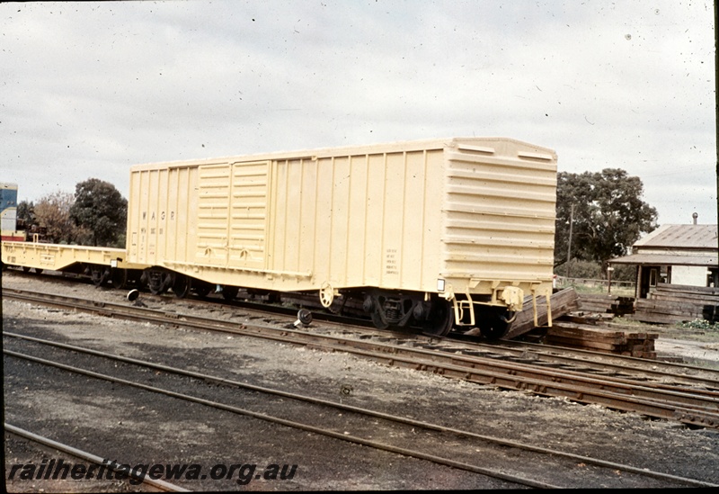 T04638
WV class 30701 standard gauge covered van at Midland, side an d end view.
