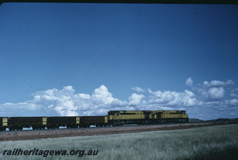 T04741
Cliffs Robe River (CRRIA) M636 class 1712 and M636 class 1710 hauling empty ore train to the Pannawonica mine.
