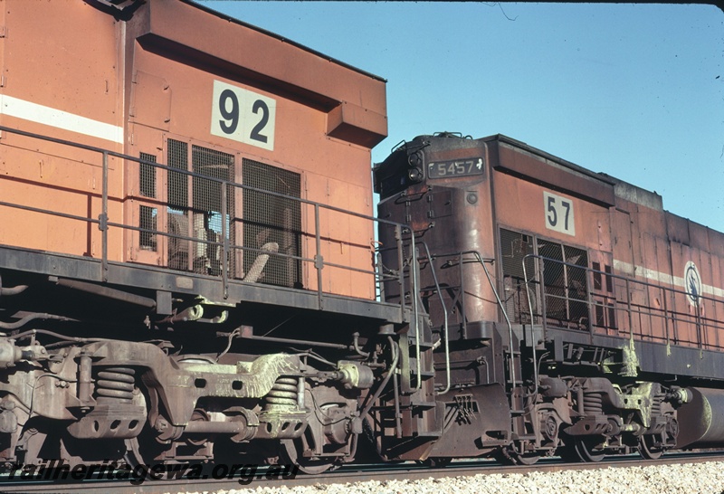 T04755
Mount Newman Mining C636 class 5492 and C636 class 5457 long ends coupled.
