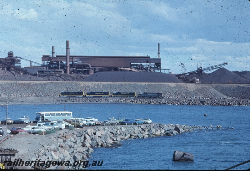 T04785
Hamersley Iron (HI) GE36-7 class 5057,5058, 5059 (Goninan-GE) new locomotives off loaded from vessel MV Iron Baron waiting commissioning at Dampier.
