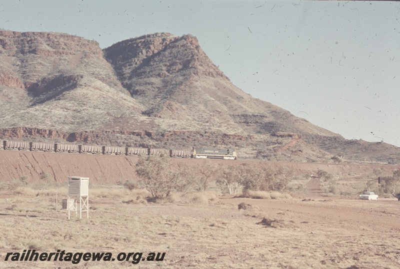 T04803
Hamersley iron (HI) ore train arriving Tom Price mine.
