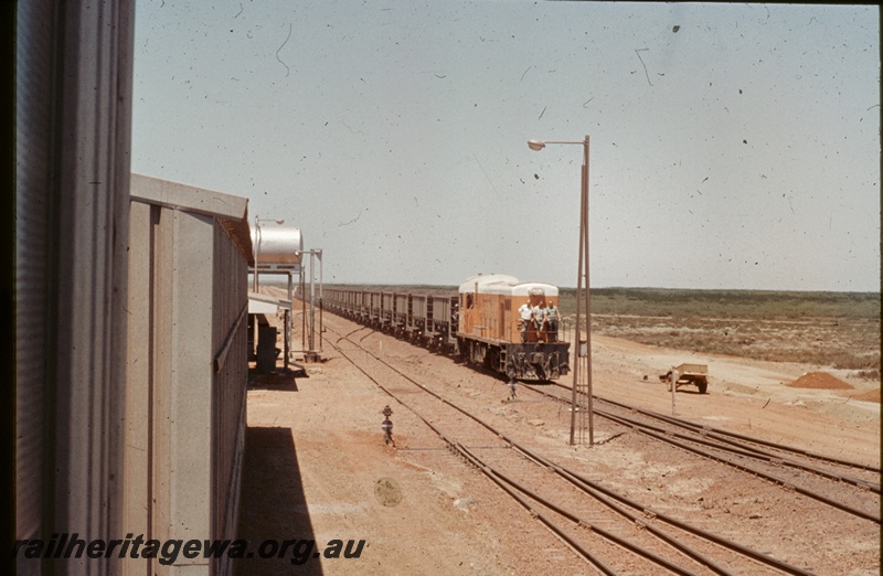 T04838
Goldsworthy Mining (GML) B class 1 hauling loaded ore train Finucane Island
