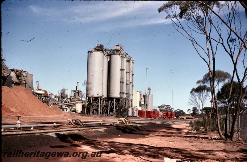 T04860
Nickel bins, fuelling point, Hampton smelter, ground level view
