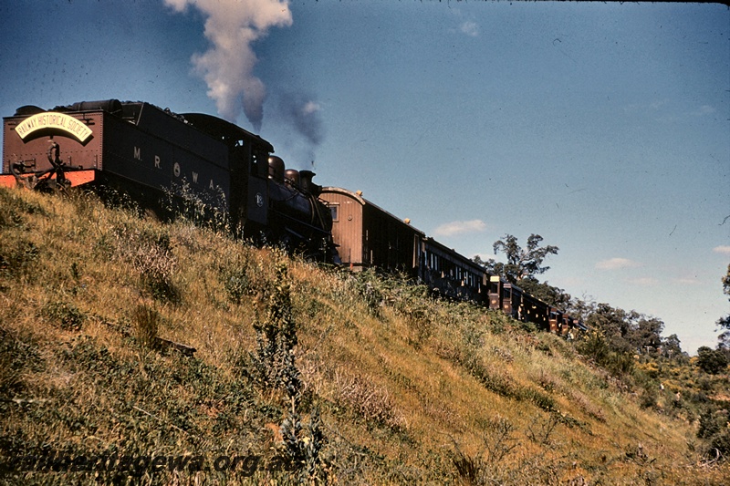T05076
MRWA C class 18 running tender first, with 
