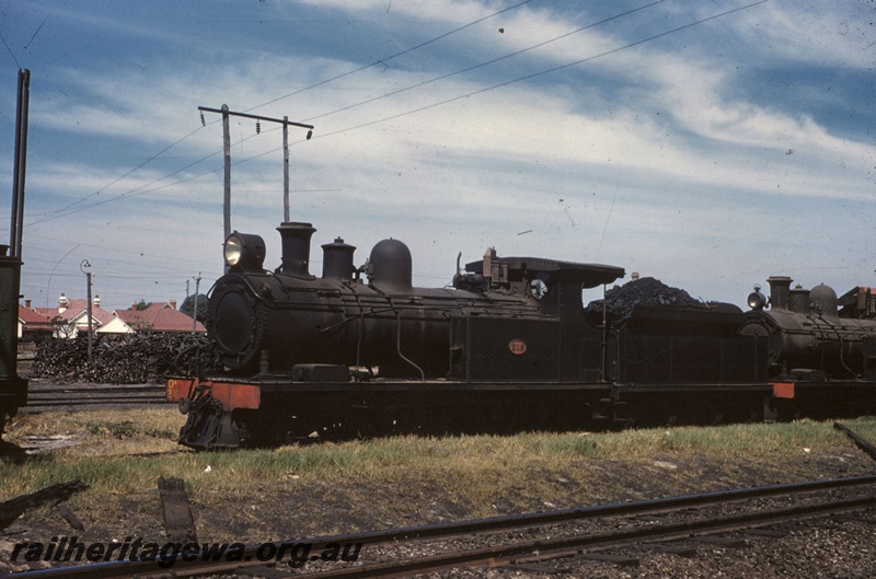 T05224
OA class 218, another OA class loco (part only), East Perth loco depot, front and side view
