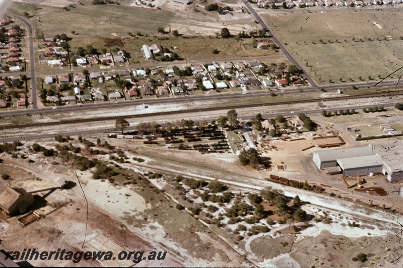 T05290
Rail transport Museum, Bassendean, aerial photo, view across the site looking towards Railway Parade
