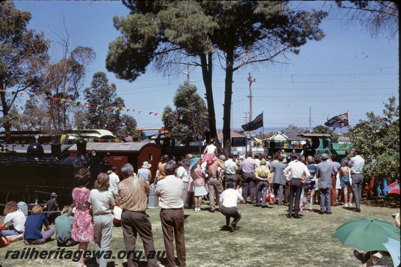 T05291
Crowd in attendance at the opening of the Rail Transport Museum all looking towards the dais
