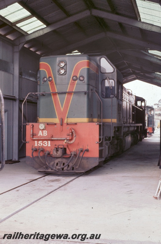 T05334
AB class 1531, on shed, Albany, GSR line, end and side view
