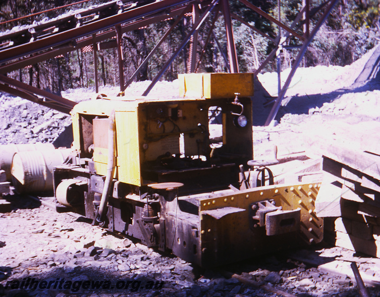 T05759
Canning Dam  - dam wall extension - Gemco locomotive, ARHS outing.
