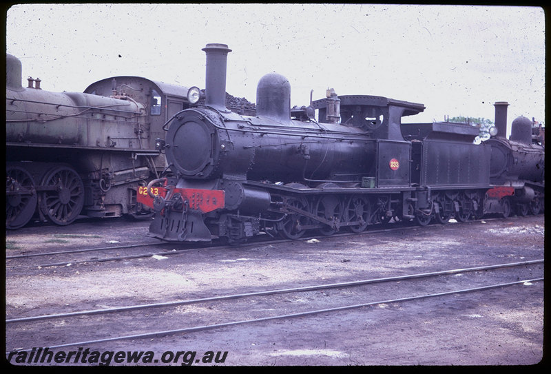 T06090
G Class 322, G Class 123, stabled on turntable fan, Bunbury loco depot
