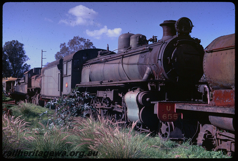 T06165
U Class 655, written off, Midland Workshops, locomotive now preserved at the Rail Transport Museum in Bassendean
